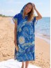 Starry Night Print Hoodie Robe